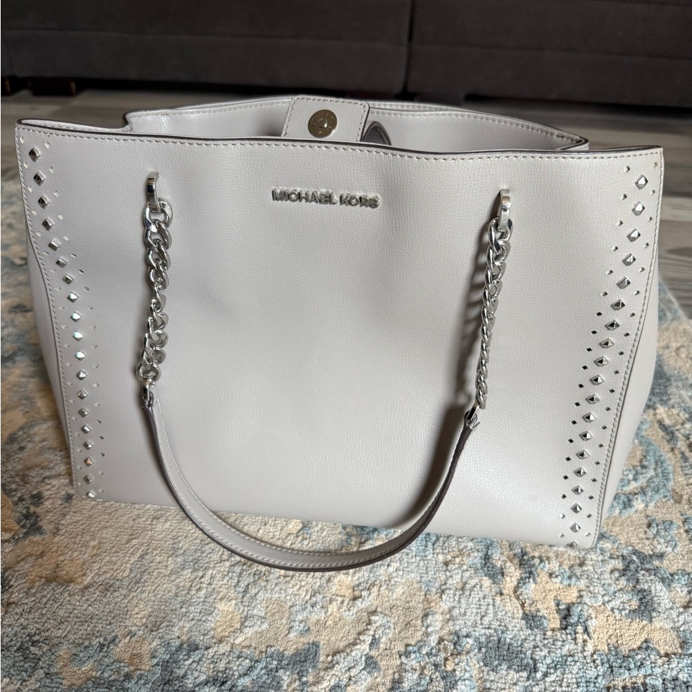 Michael Kors Silver Studded Tote